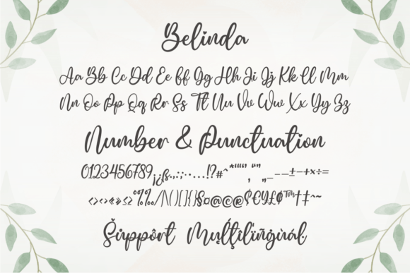 Belinda Font Poster 7