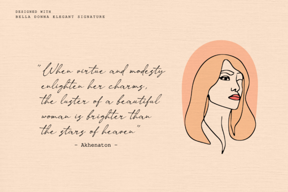 Bella Donna Font Poster 2