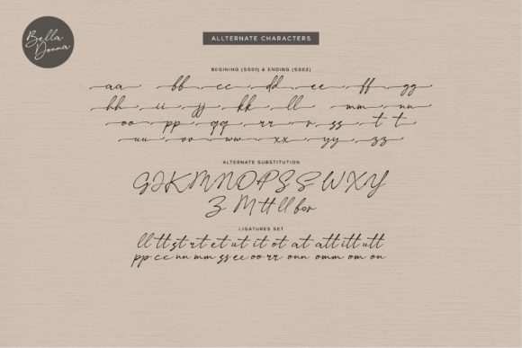 Bella Donna Font Poster 12
