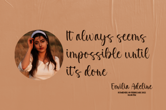 Bella Sanderson Font Poster 10