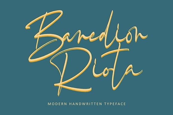 Benedion Riota Font Poster 1