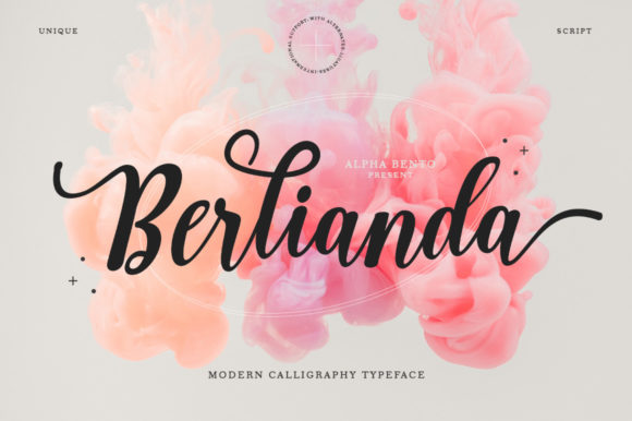 Berlianda Script Font Poster 1