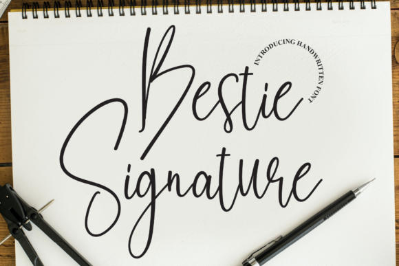 Bestie Signature Font Poster 1