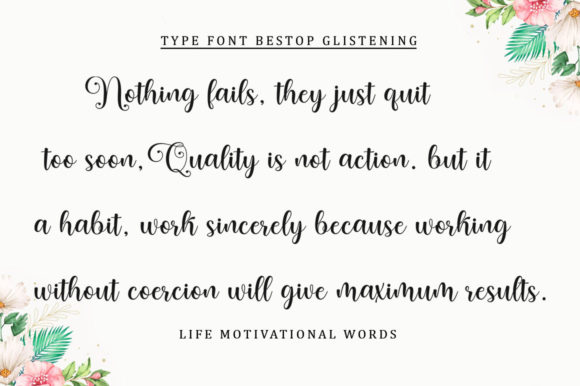 Bestop Glistening Font Poster 7