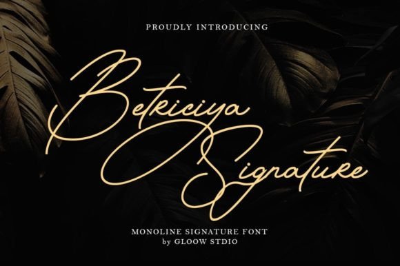 Betriciya Signature Font Poster 1