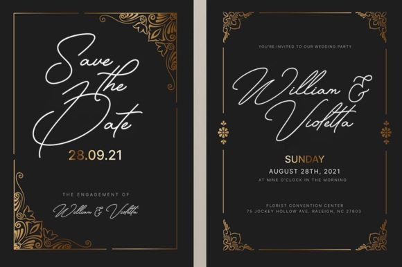 Betriciya Signature Font Poster 5