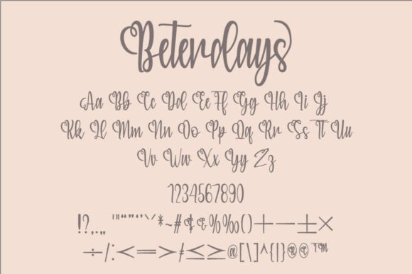 Betterdays Font Poster 5