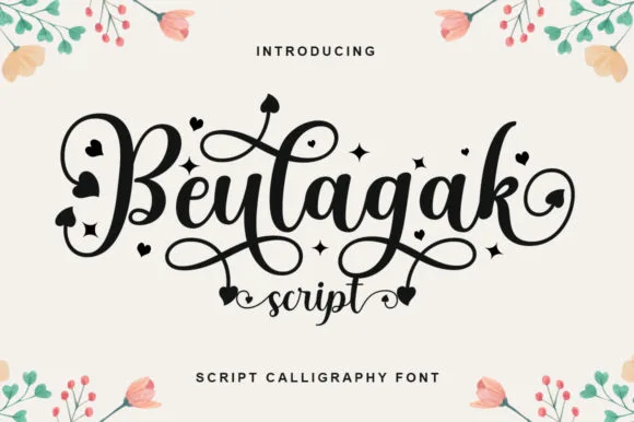 Beulagak Script Font Beulagak Script Font Poster 1