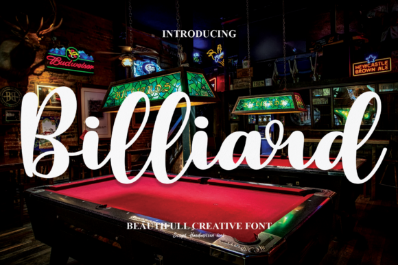 Billiard Font Poster 1