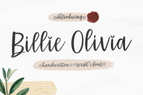 Billie Olivia Font Poster 1