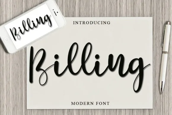 Billing Font Billing Font Poster 1