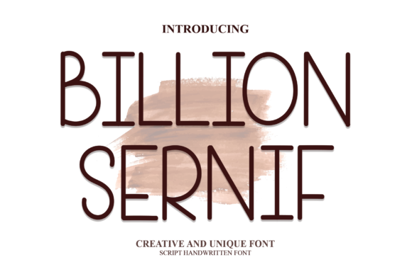 Billion Sernif Font Poster 1