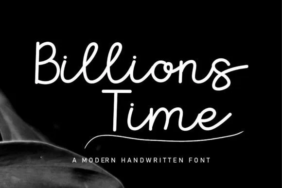 Billions Time Font Billions Time Font Poster 1