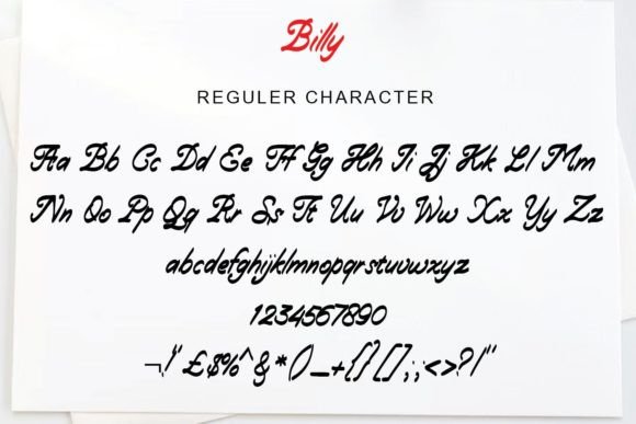 Billy Font Poster 5