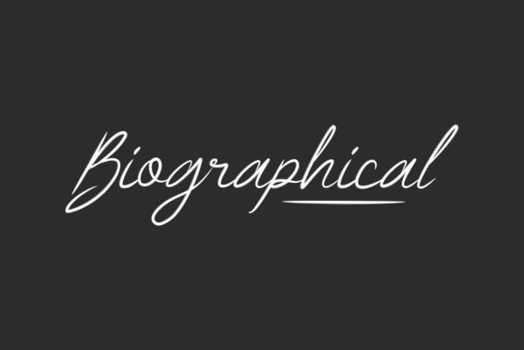 Biographical Font Poster 1