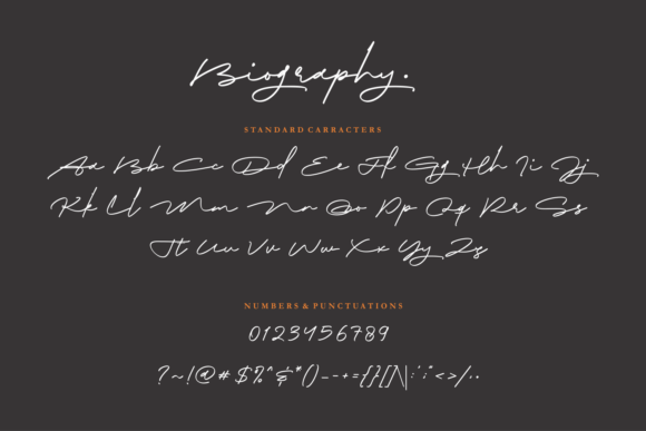 Biography Font Poster 6