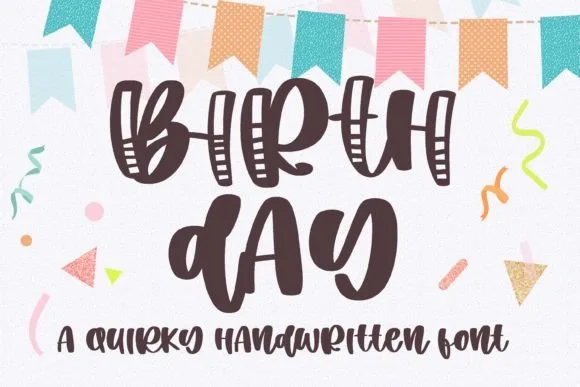 Birth Day Font Birth Day Font Poster 1