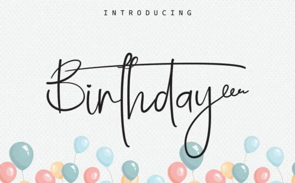 Birthday Font Birthday Font Poster 1