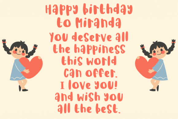 Birthday Girl Font Poster 2