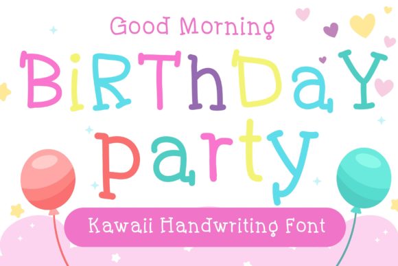 Birthday Party Font Poster 1