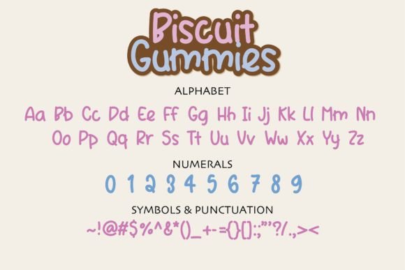 Biscuit Gummies Font Poster 2
