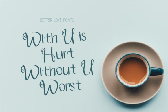 Bitter Love Font Poster 2