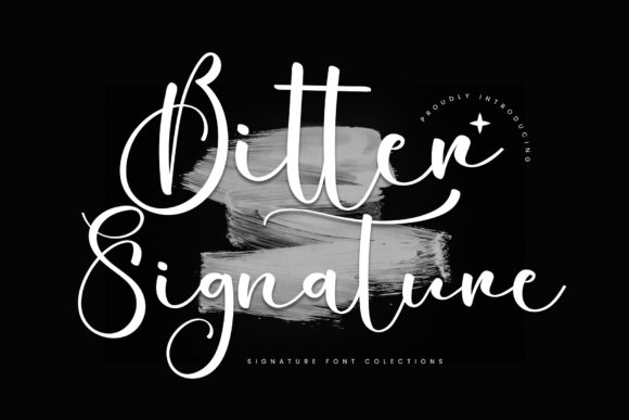 Bitter Signature Font Poster 1