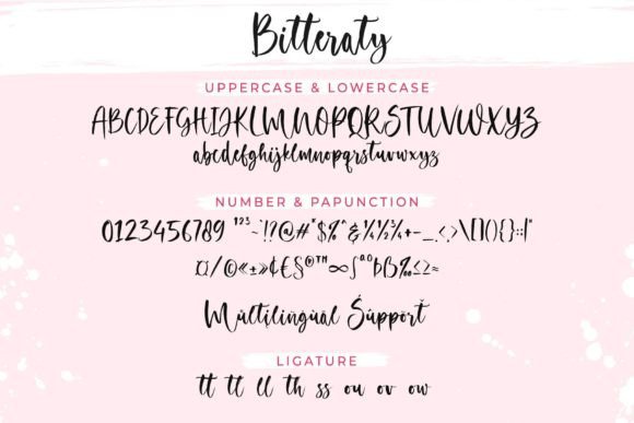 Bitteraty Font Poster 6