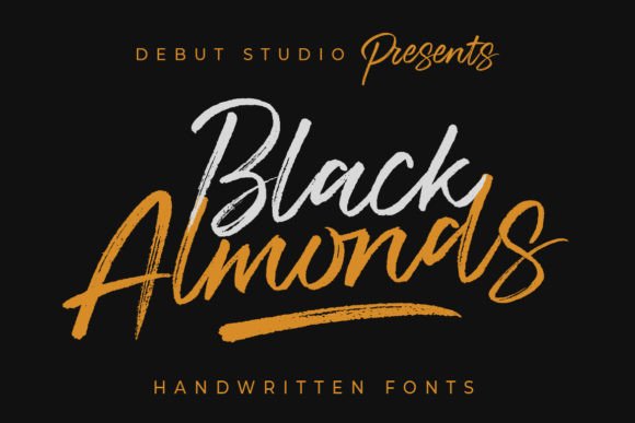 Black Almonds Font Poster 1