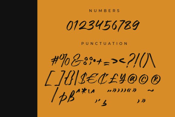 Black Almonds Font Poster 2