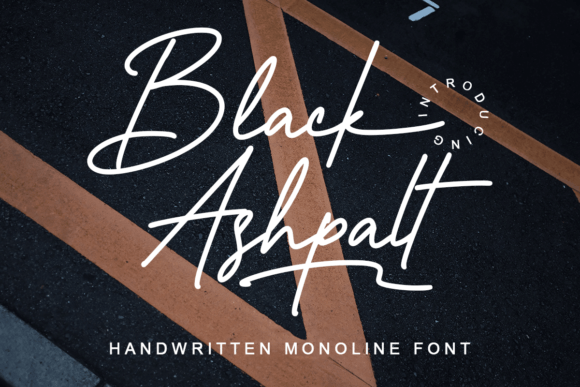 Black Ashpalt Font Poster 1