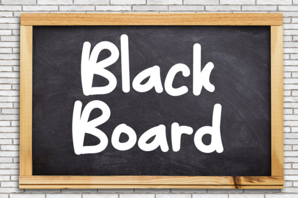 Black Board Font Poster 1