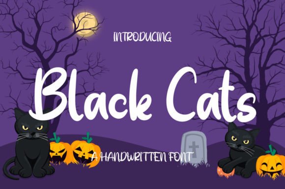 Black Cats Font Poster 1