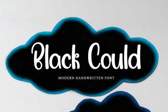 Black Cloud Font Poster 1