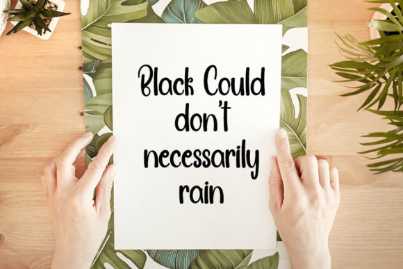 Black Cloud Font Poster 3