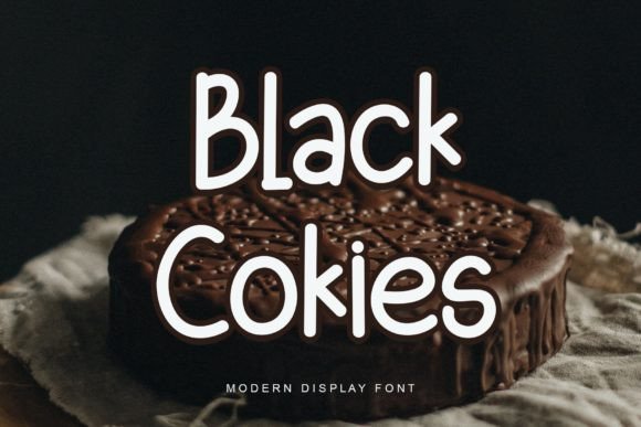 Black Cokies Font Poster 1