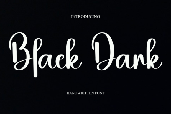Black Dark Font Poster 1