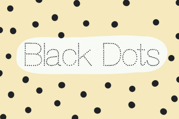 Black Dots Font Poster 1