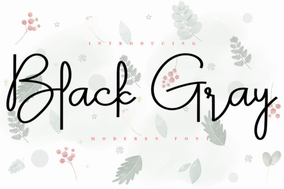 Black Gray Font