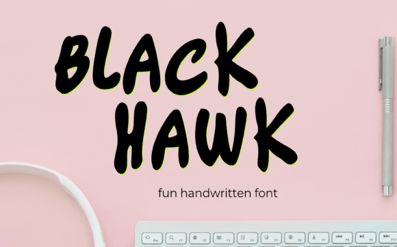 Black Hawn Font Poster 1
