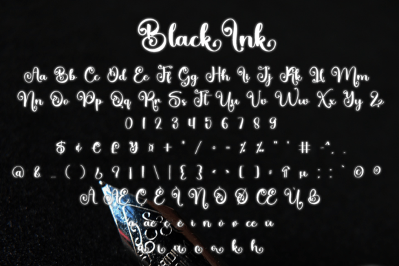 Black Ink Font Poster 7