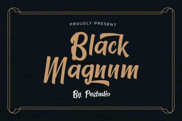 Black Magnum Font Poster 1