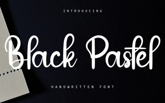 Black Pastel Font Poster 1