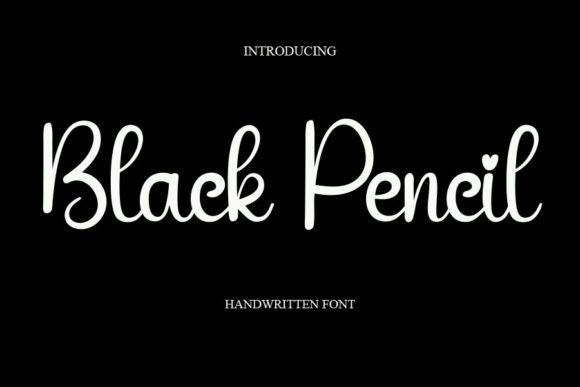 Black Pencil Font Poster 1