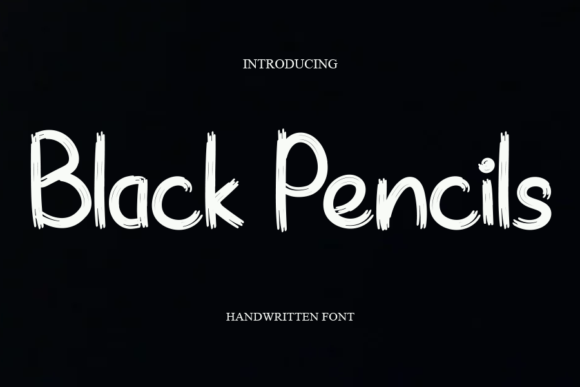 Black Pencils Font