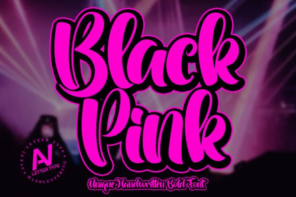 Black Pink Font Poster 1