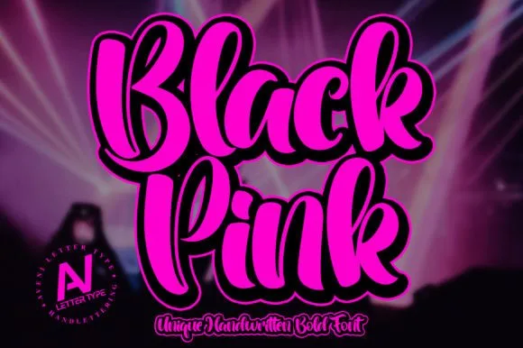 Black Pink Font Black Pink Font Poster 1