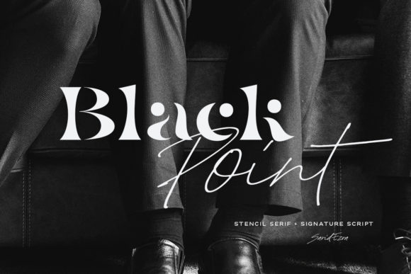 Black Point Duo Font Poster 1
