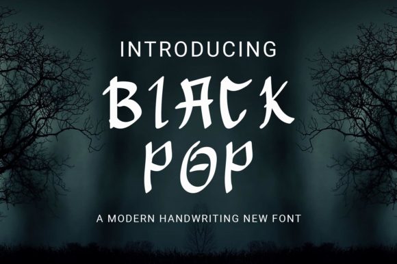 Black Pop Font Poster 1