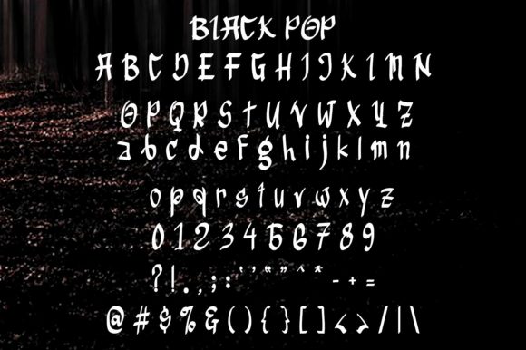 Black Pop Font Poster 5